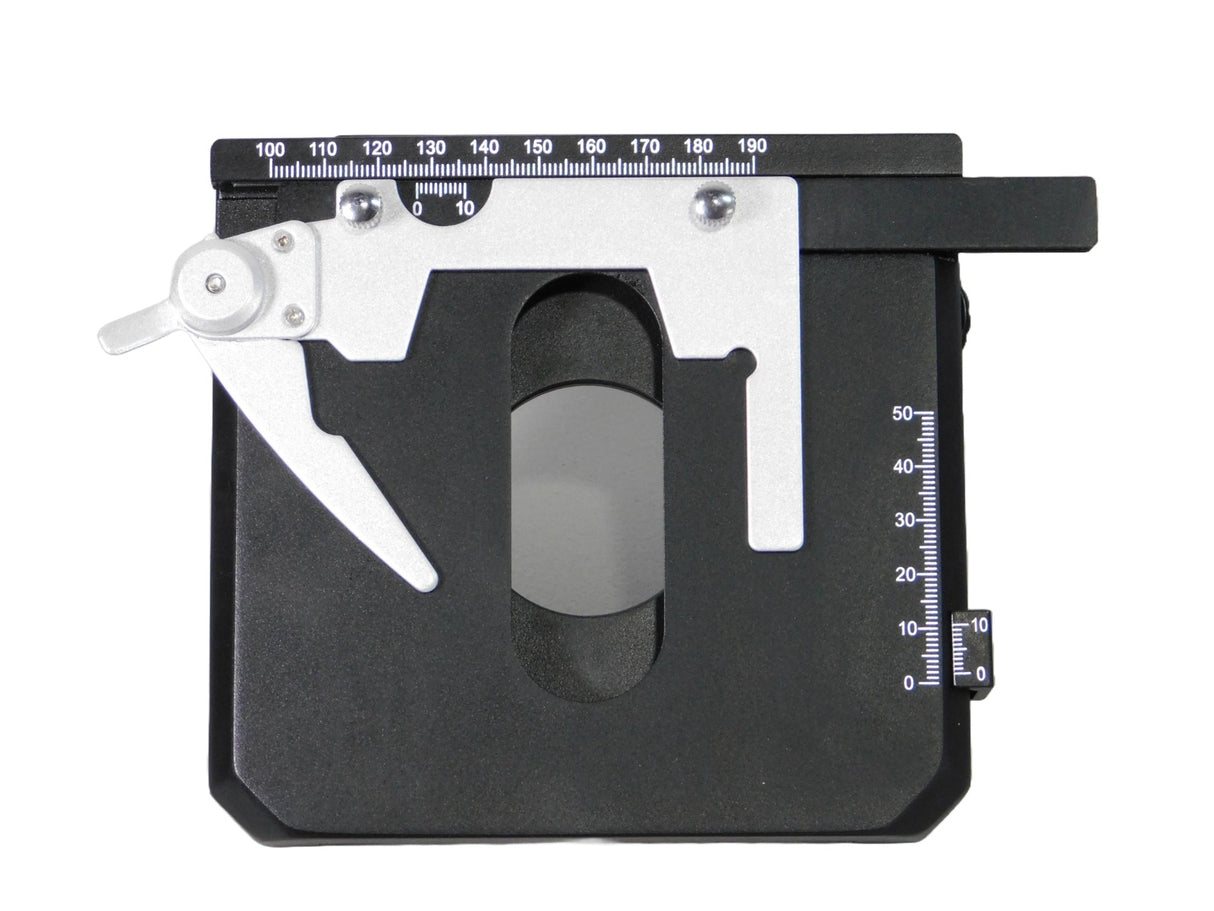 GRADUATED MECHANICAL STAGE (COAXIAL LOW POSITION CONTROLS) FOR G380 SERIES WITHOUT ABBE CONDENSER