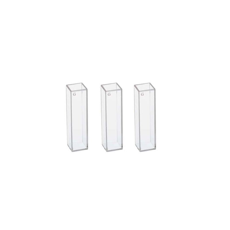 GLASS, SQUARE, 10MM PATHLENGTH, 3.5ML CAPACITY, VISIBLE ONLY, PACK OF 2