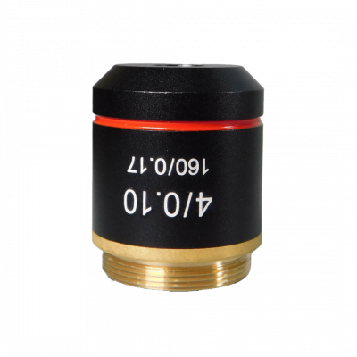 4X DIN ACHROMAT OBJECTIVE, N.A. 0.10 FOR G380 SERIES