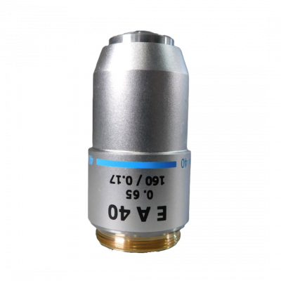40X DIN ACHROMAT OBJECTIVE, N.A. 0.65, RETRACTABLE FRONT LENS